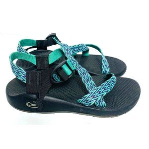 CHACO WOMEN'S Z/1 CLASSIC Teal, black and purple Sandals W 9